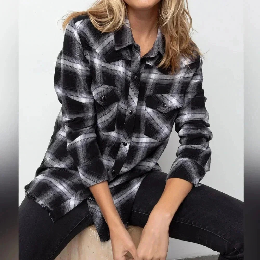 Rails Jaxton Plaid Button Down Long Sleeve Shirt Size Medium